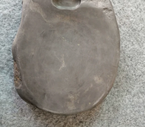 藏品,随形桃池笔添端溪实用老砚台,文气十足...
