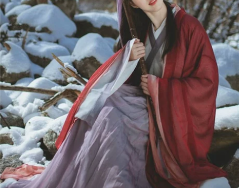 红颜魏晋风传统汉服女雪纺交领襦裙大袖衫流仙...