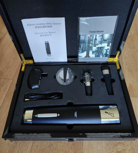 英爵斯酒具 红酒自动开瓶器套装,礼盒有点掉...