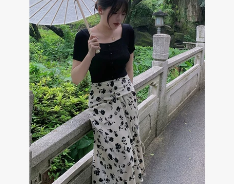 朝花夕拾 扭结碎花半裙 5/18 00:0...