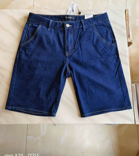 美特斯邦威牛仔短裤男L码175，全新，二尺...