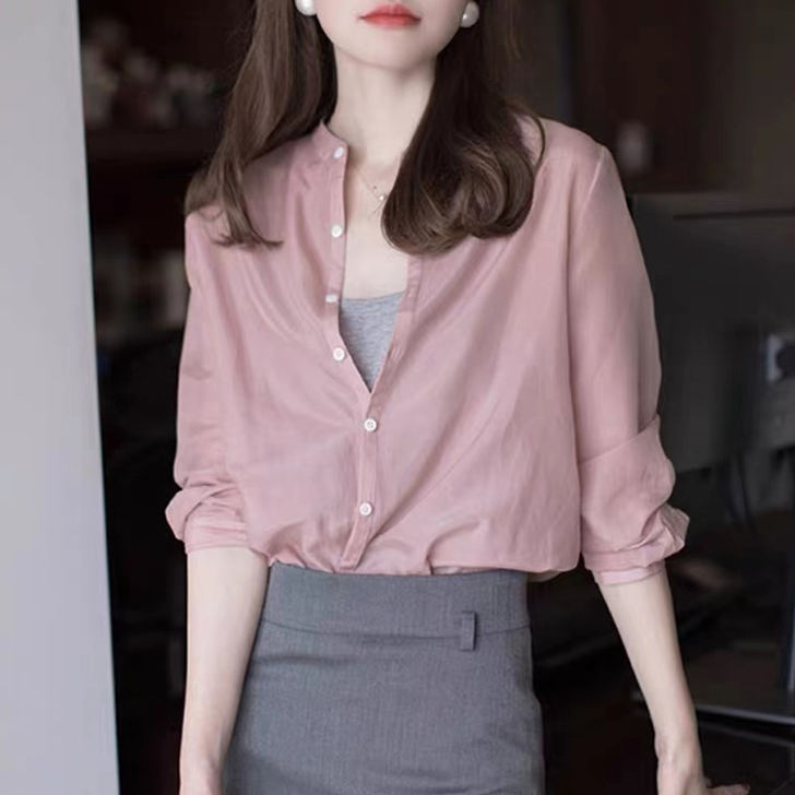 衬衫女新款2021年设计感小众衬衣春夏款时...