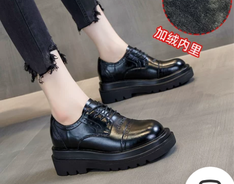 秋冬小皮鞋 加绒 35码 新款百搭 休闲英...
