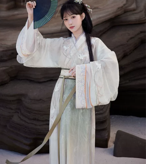 七月夕晋制汉服 为霜 仅外襦一件 全新哦,...
