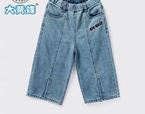 全新,大黄蜂女童牛仔裤宽松版七分裤 全新有...