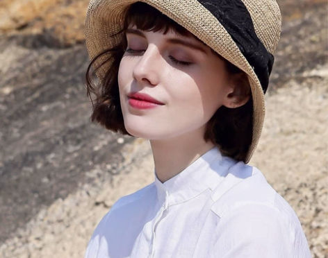 拉菲草帽子女遮阳帽韩版潮夏天防晒帽沙滩百