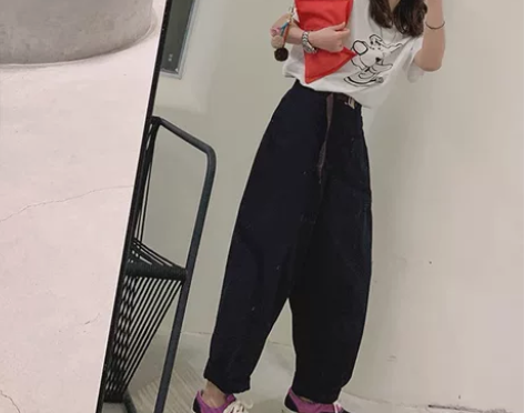 莉贝琳sisy黑色裤子女显瘦百搭春季新款工...