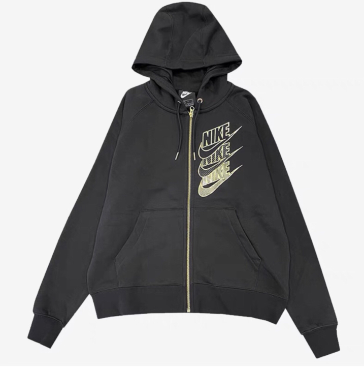 Nike/耐克外套女金标加绒保暖运动连帽外...