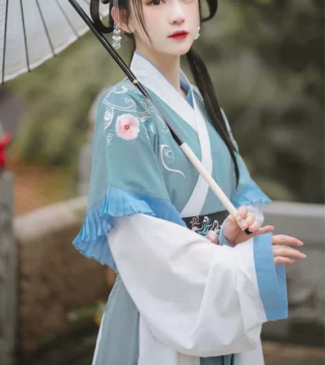 花神记绝版灵语原创汉服女晋制交领襦裙齐腰秋...