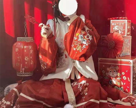 醉雨朵原创岁岁安明制元旦拜年服中国风加绒比...