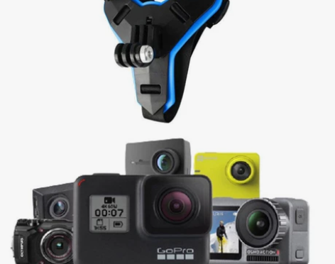 Gopro绑带山狗运动相机摩托车头盔下巴固...