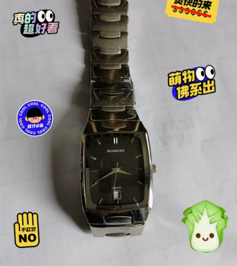 自用罗西尼石英表,功能正常,更换电池即可正...