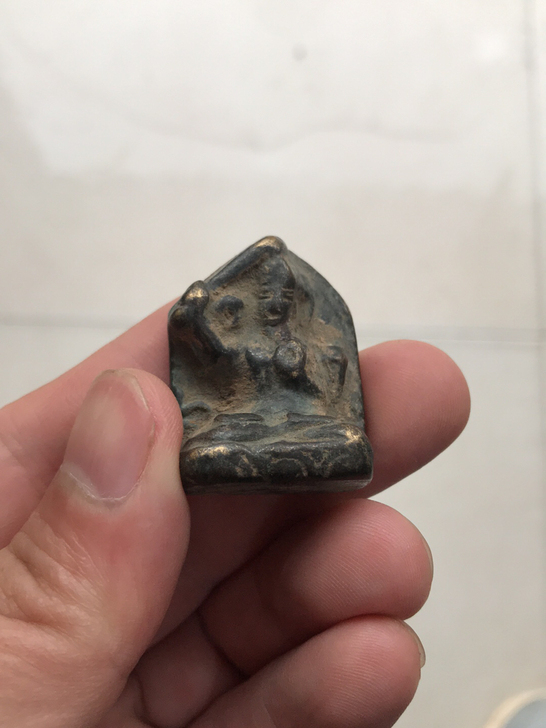 宋代铜佛口袋佛随身佛释迦摩尼绿度母宋代铜佛