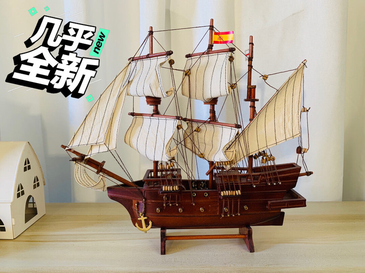 木质帆船模型摆件