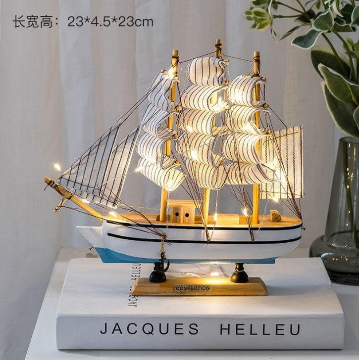 一帆风顺帆船模型客厅摆件酒柜摆件浪漫生日礼物