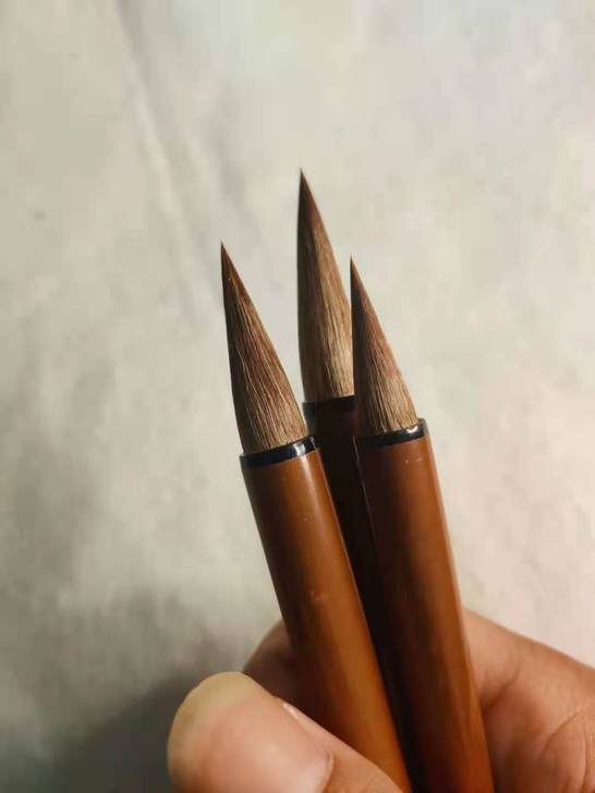 精品纯狼毫笔一套，大中小楷都可以写，很难的...