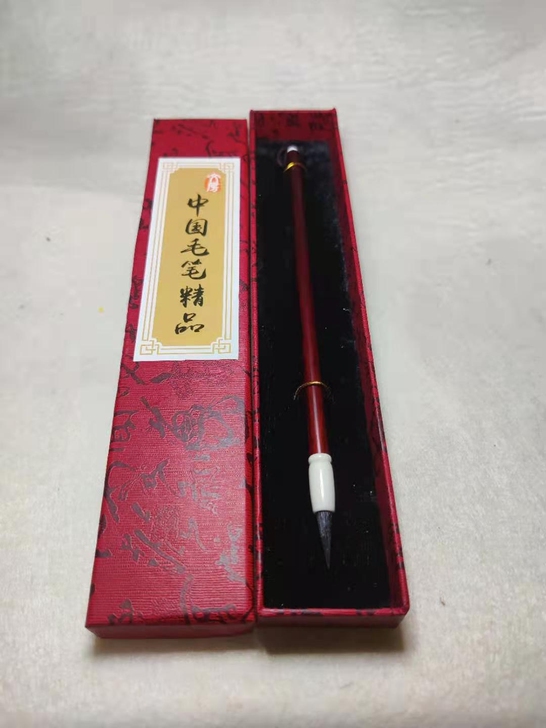 实力颜值款来了,顶级黑尖紫毫小楷,真的不容...