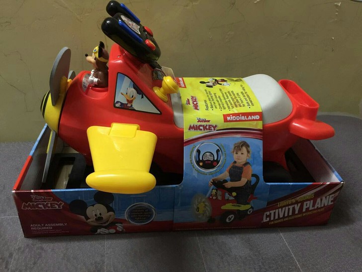 迪士尼米老鼠 小飞机滑滑车。全新正品