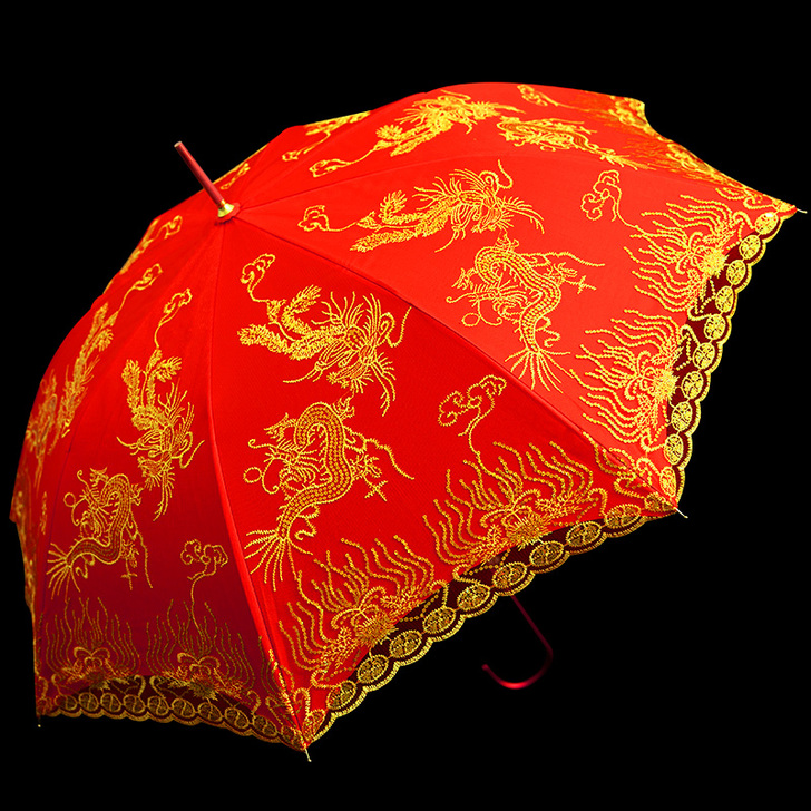 大红色雨伞结婚伞创意新娘用的伞婚庆婚礼喜庆...