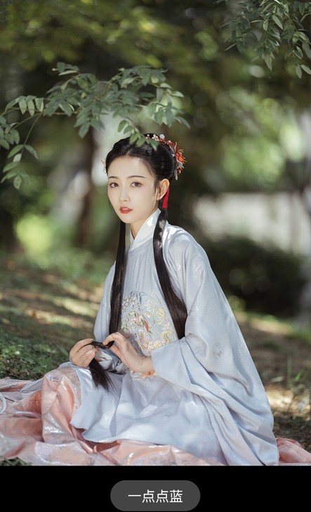 兰若庭 如约 圆领大襟 明制 汉服 暗纹 ...
