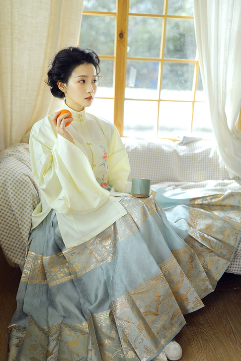 兰若庭 汉服 望水云鹤 织金纱 明制 马面...