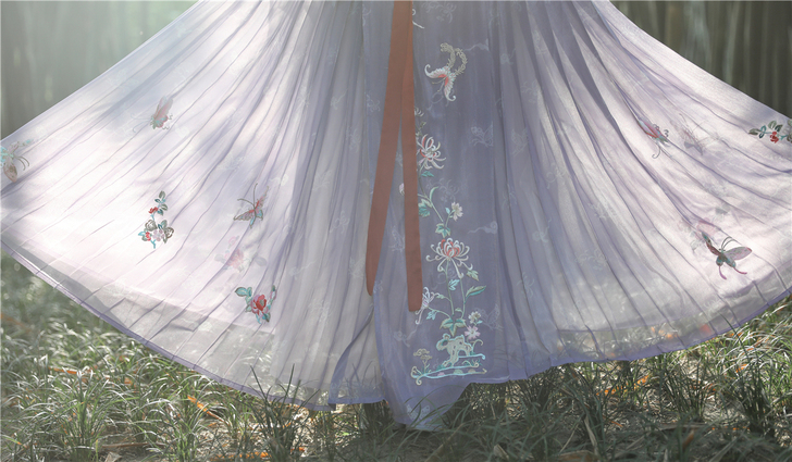 钟灵记 曼曼青萝:汉服直领对襟飞机袖宋制齐...
