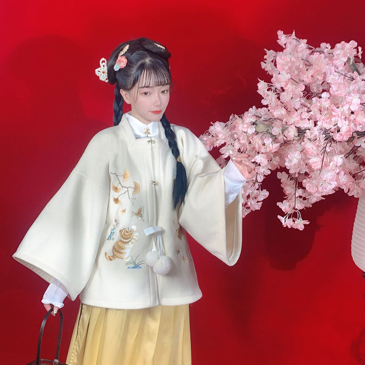 锦绣纪新品 猫咪款大橘与小黄 方领呢子款可...