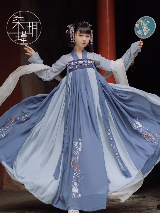 原创柒玥花雅白菜夏季汉服(汉服+鞋+璎珞+...