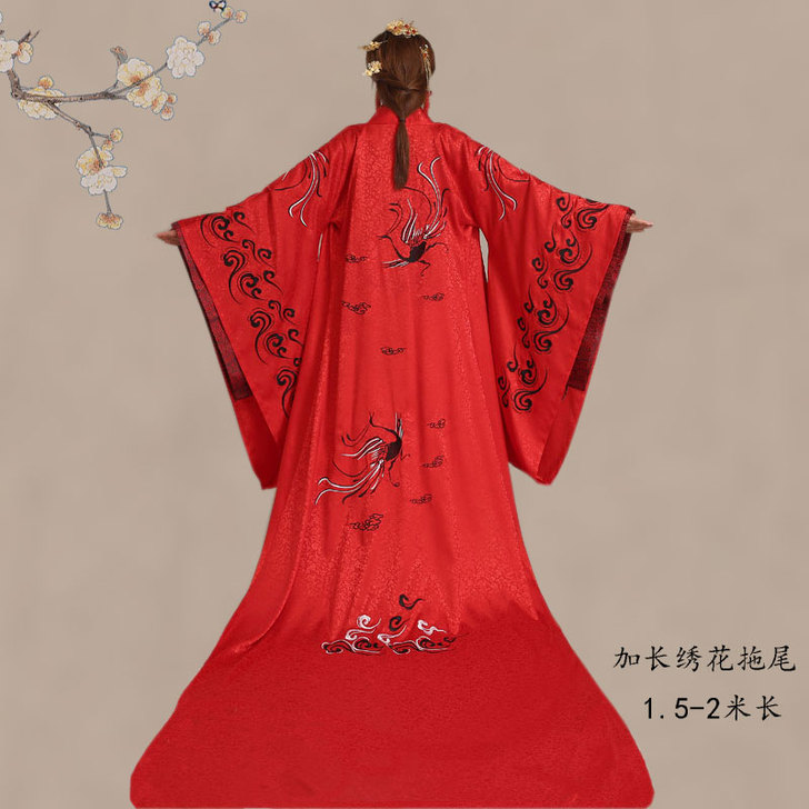 古装中式汉服，婚服新娘，红色嫁衣，女周制婚...