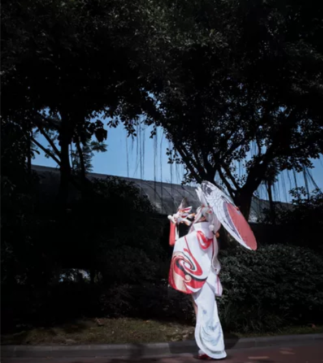 公孙离瑞雪cos （m码服装+假发+面具可...