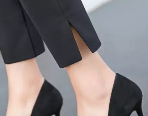 黑色西裤女职业九分小脚裤OL春夏新款修身百...
