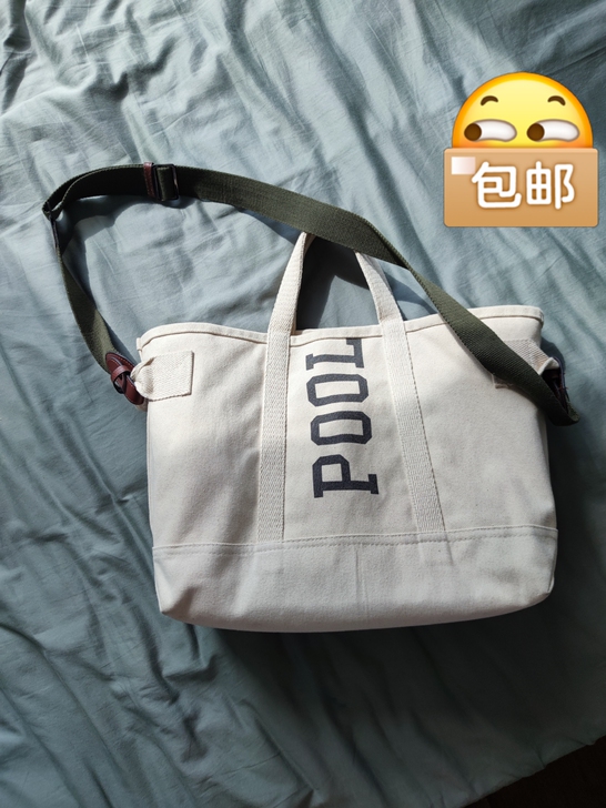 加厚大容量单肩托特帆布包女手提包简约日系t...