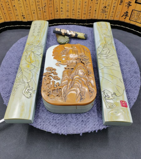 鸿石堂手工坊专营辽砚茶海茶壶茶杯镇纸,选用...