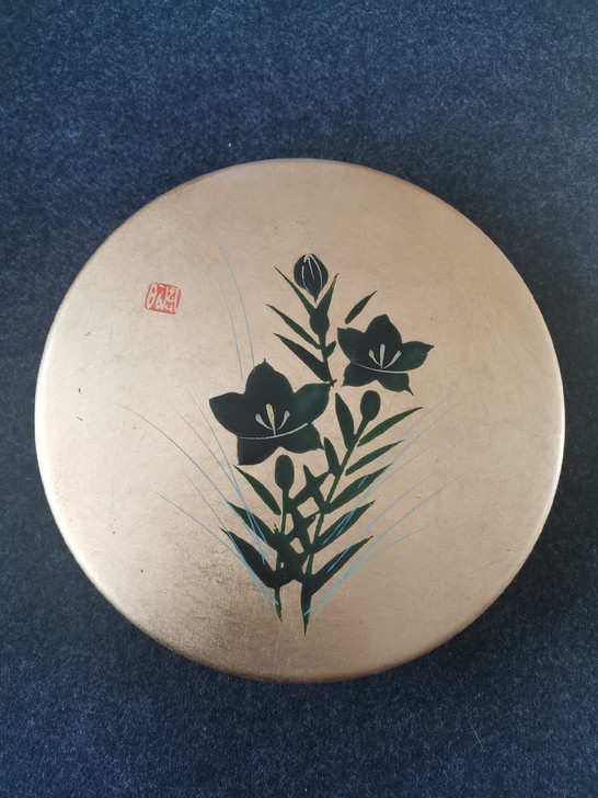 日本文房套盒,有树脂砚台一块,青瓷水滴,春...