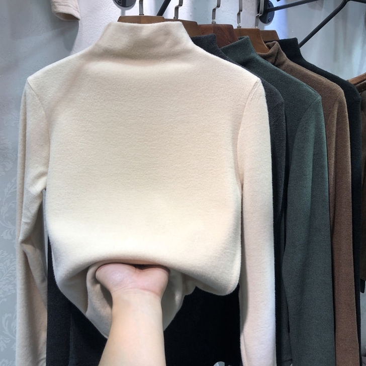 12.9包邮春秋款/加厚款德绒打底衫女秋冬...