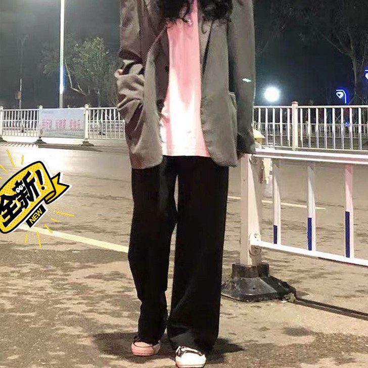 春夏裤子女学生韩版宽松休闲裤显瘦阔腿裤百搭...