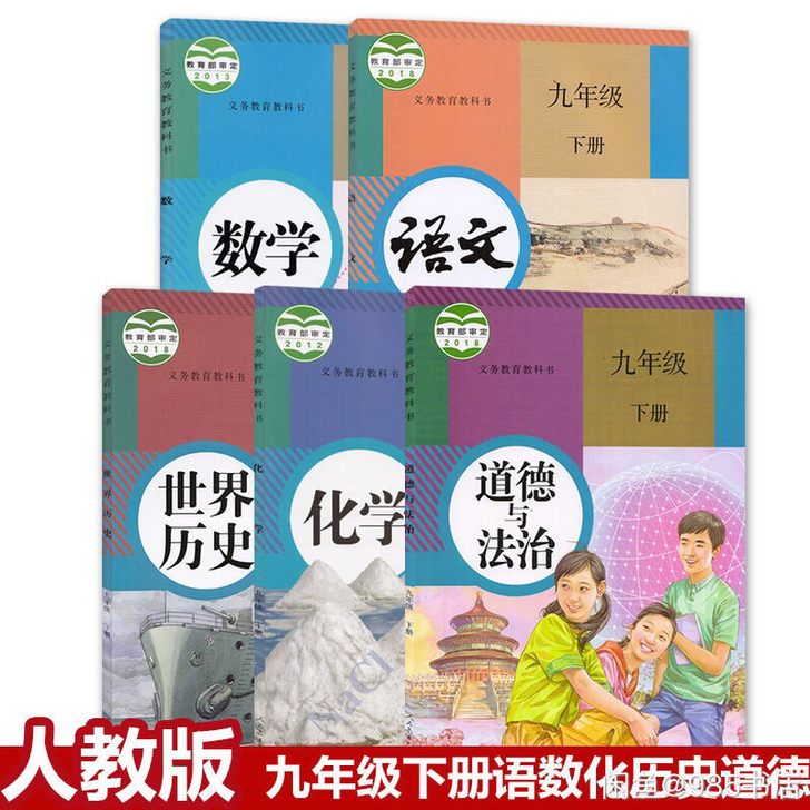 二手正版初中人教版9九年级下册语文数学历史...