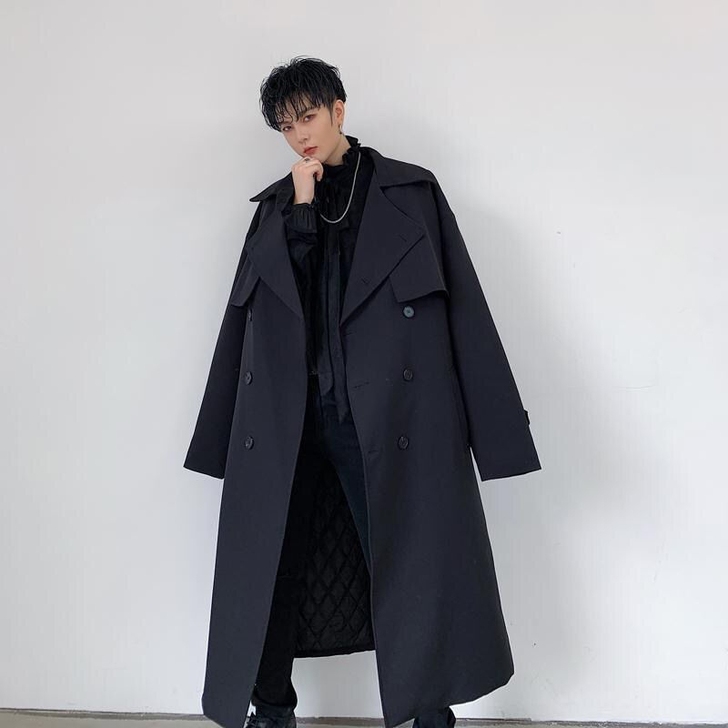 2021冬季加棉保暖男士风衣长款帅气学生韩...