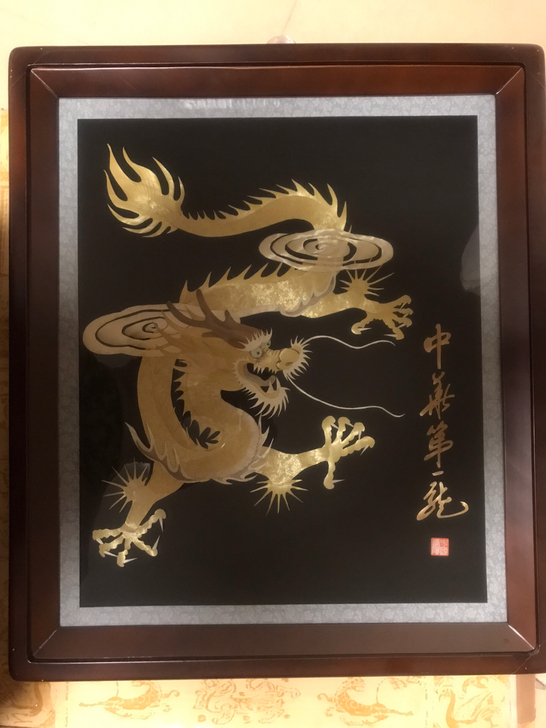 麦秸杆工艺画，60*75cm，全木框加背板...