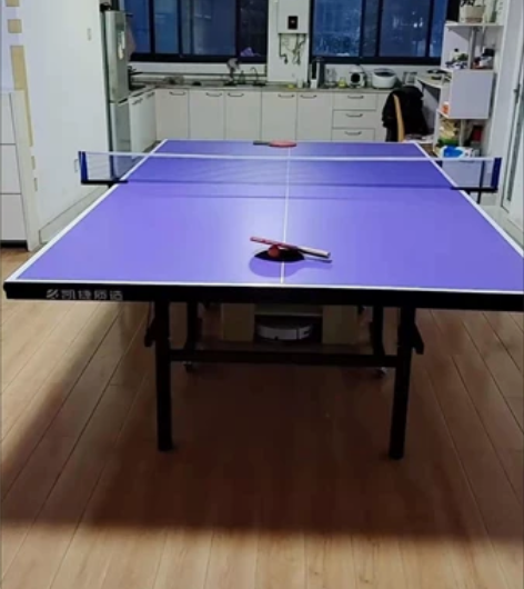 （品质保障）双鱼家用室内可折叠乒乓球桌带轮...