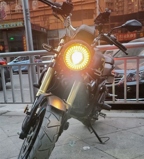 菊花大灯,摩托车改装led大灯 无极300...
