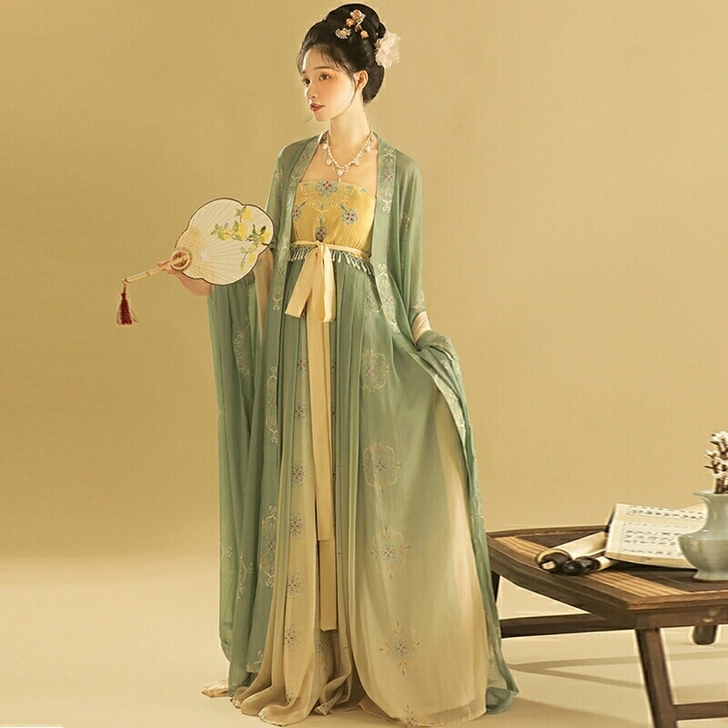 汉服女诃子裙【簪花】大袖衫唐风刺绣超仙春秋...