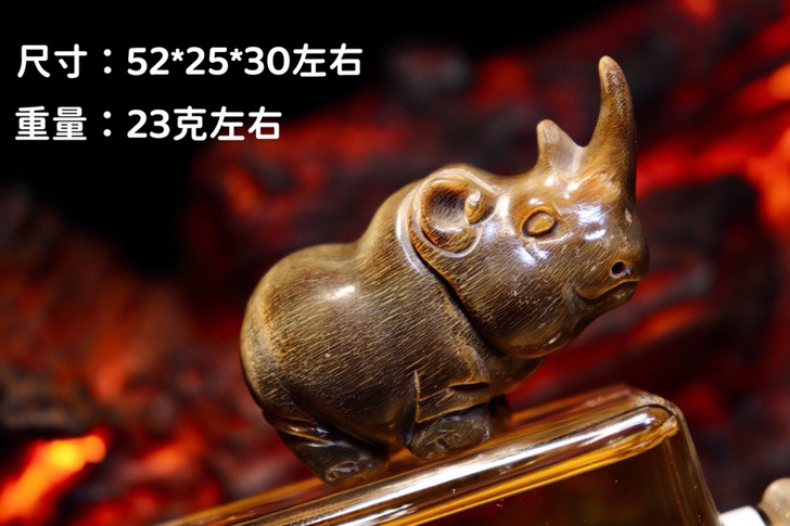 家养牦牛角工艺雕刻小牛把玩件车挂吊坠，尺寸...