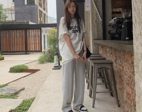 LIL CHER高腰休闲裤女夏新款韩版宽松...