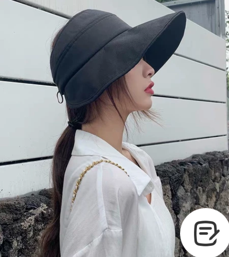全新样品孤品亏本处理布艺半包太阳帽遮阳帽女...