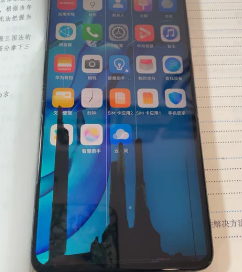 华为mate20黑色4+64屏幕内屏漏液 ...