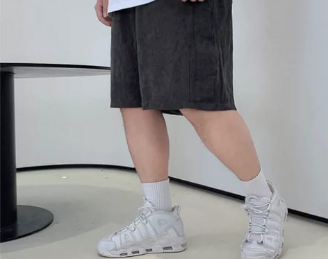 短裤五分裤呆呆大码男装工作室胖子夏季压花休...