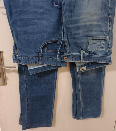 男士牛仔裤两条装，一个33码一个34码，喜...