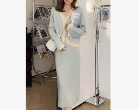 【38活动价】2022年小香风针织裙子高级...