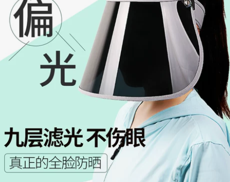 遮阳帽 遮脸遮阳防晒帽子女夏骑车男紫外线太...